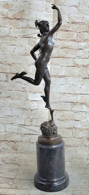 Rare Bronze Mercury Figurine Ancient Roman Museum Quality Sculpture Art Figure
