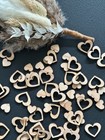 100 Streudeko Holz Herz Tischdeko Hochzeit Dekoherzen Herzchen Set gerade Dunkel
