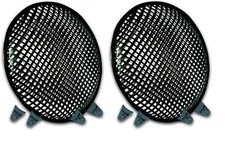 12 INCH PAIR SUBWOOFER SPEAKER COVERS WAFFLE MESH GRILL  PROTECT GUARD CLIP 12"