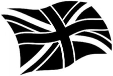 small 6" union jack flag vinyl car side sticker van graphic decal motorbike boat