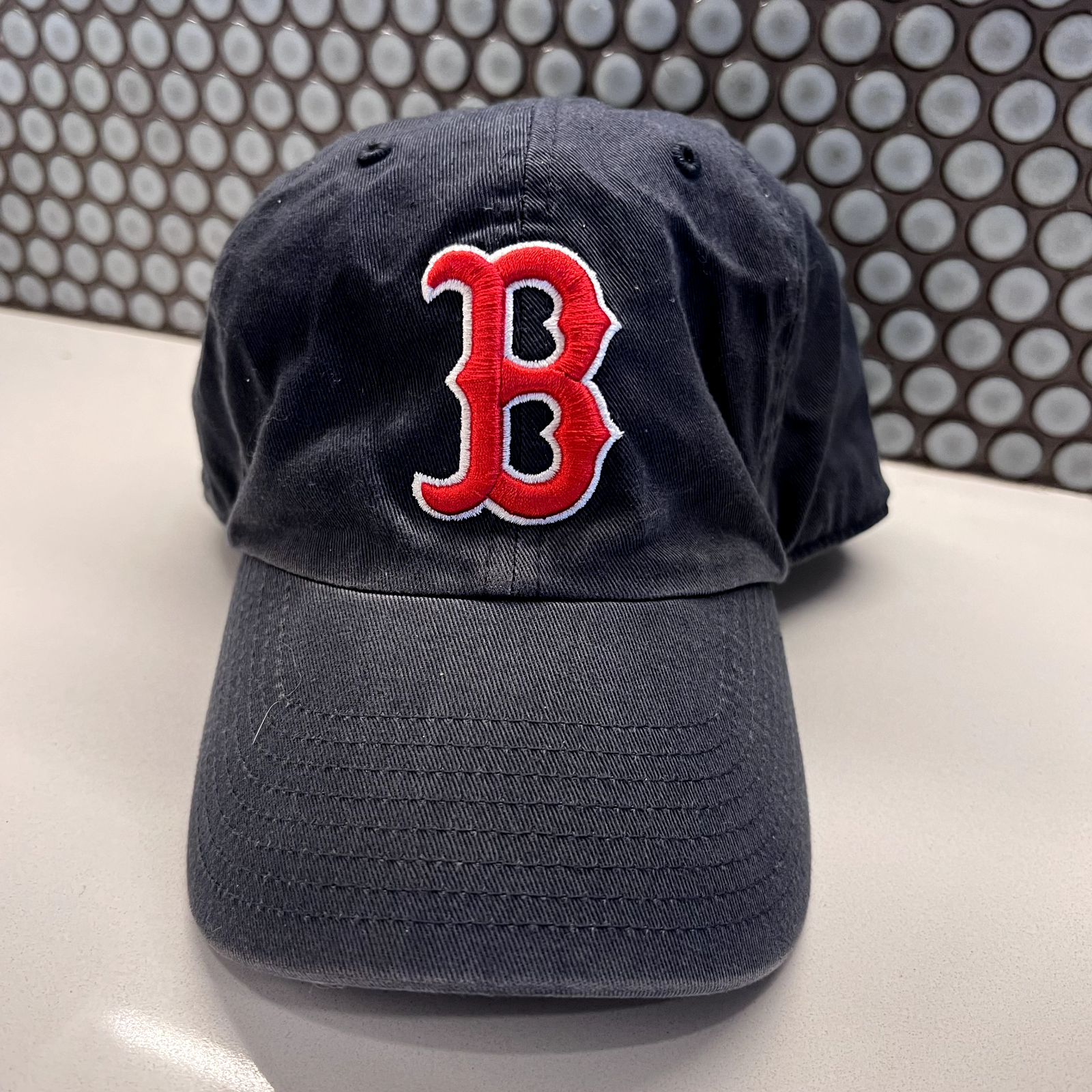 Boston Red Sox Hat Cap Strap Back Blue Embroidered MLB OSFA '47 Red Socks