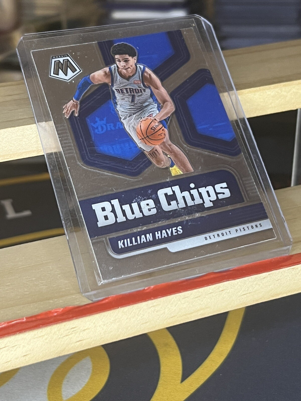 2020-21 Panini Mosaic Blue Chips #2 Killian Hayes RC Rookie Pistons