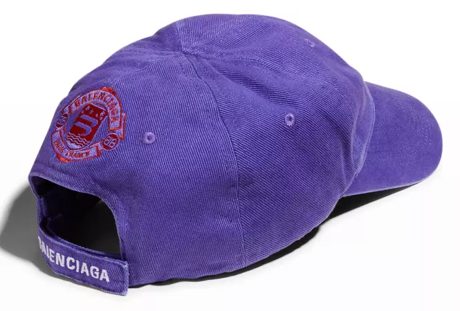 Balenciaga Unisex Unity Snowboard Logo Baseball Cap in Ultraviolet/White sz L