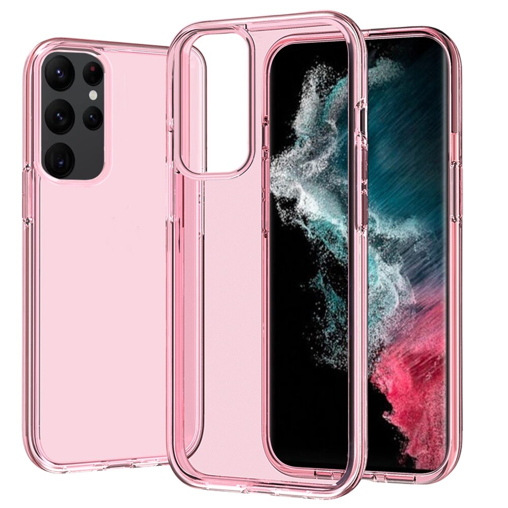 Ultra Hybrid Transparent Case for Samsung Galaxy S23 Ultra - Pink