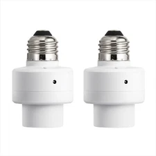 DEWENWILS 2 Pack Dusk to Dawn Light Bulb Sockets,Light Sensor Socket with Timer