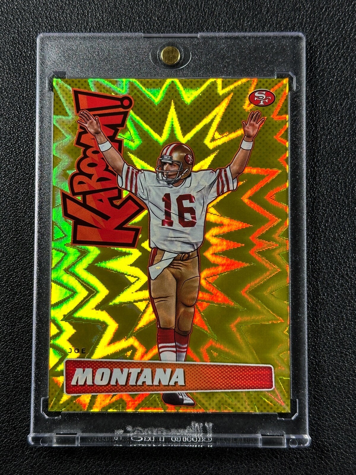 JOE MONTANA 2019 PANINI ABSOLUTE #K-JM KABOOM! GOLD 01/10 49ERS HOF RARE