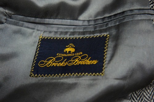 Vintage Brooks Brothers 41 L Wolle Fischgrätmuster 2 Knopf Sport Blazer Jacke Vintage - Bild 7 von 15