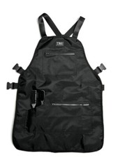 TRU BARBER Professional Apron, Hair Stylist Apron, Adjustable Cross Back, BLACK