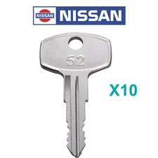 10 Replacement Nissan Forklift Ignition Keys Fits Older Nissan ForkLifts X7 G4