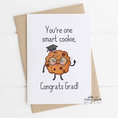 Cute Graduation Card - You're One Smart Cookie, Congrats Grad | eBay