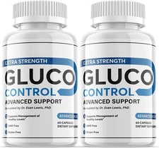 2 Pack - Gluco Control - Blood Sugar Support Supplement Extra Strength- 120 Caps