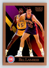 1990 Skybox Card, #90 Bill Laimbeer, Detroit Pistons No. 40 retired