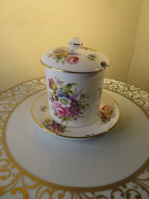 Hamersley, Howard, Marmeladentopf mit Deckel, Einmachglas / Zuckerdose, Glas mit Untertasse