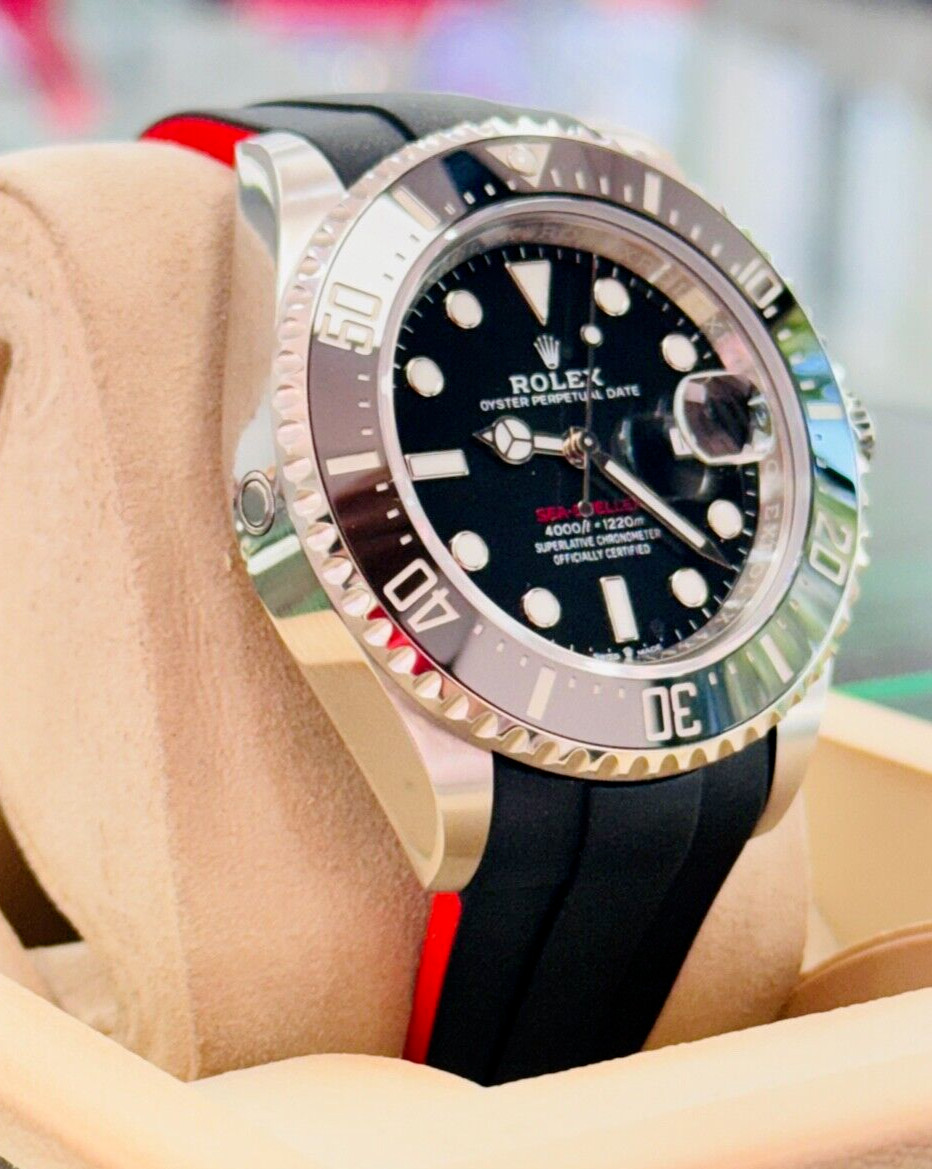 Rolex Sea-Dweller 43mm Red 126600 Oyster Rubber B Band Watch BOX