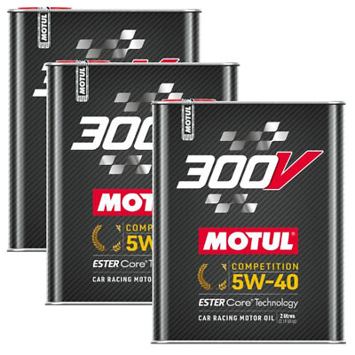 3x MOTUL 300V COMPETITION 5W-40 Öl Ester Core Rennsport Motorsportöl 110817