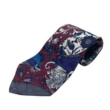 Biella Mens Tie 100 Silk Multicolored Abstract Pattern