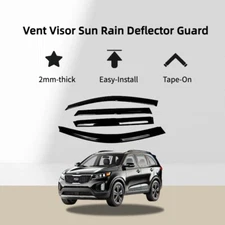 Window Visor Sun Rain Guard Deflector Fits KIA Sorento 2011-2015