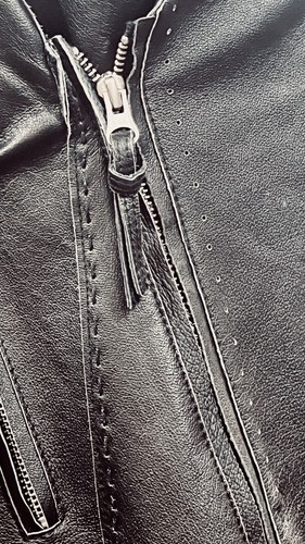 Geniune Leather Motorctyle Jacket, Pamela Dennis Private Client Group. Large - Picture 16 of 19