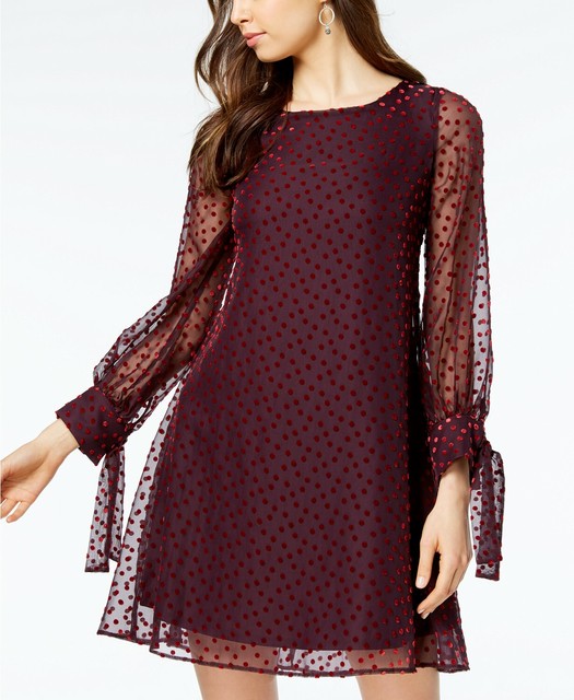 macy's burgundy long dress