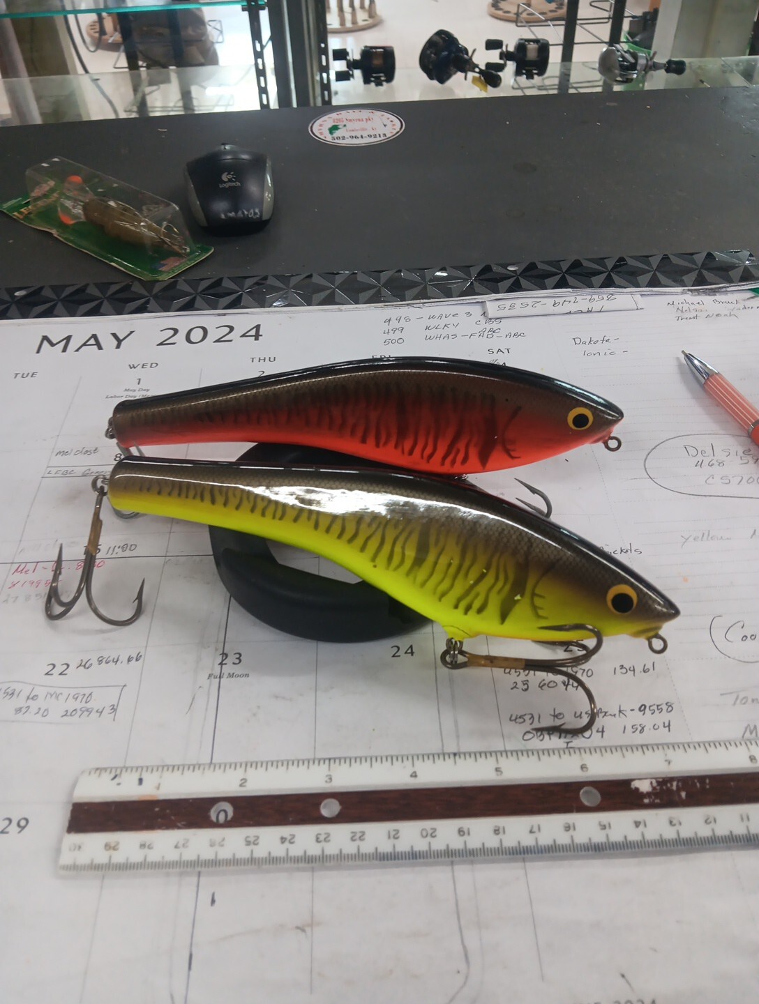 Lot 2 Vintage Bagley B Flat 8” Glide Bait Musky Lures EX CD Lures eBay