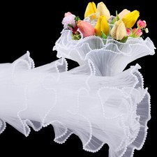 5 Pcs Korean Flower Wrapping Paper 15 x 157'' in Bouquet Floral Packaging Whi...