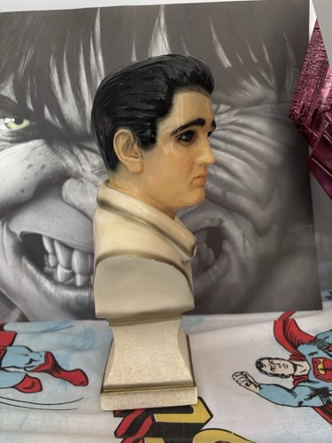 Vintage Elvis Presley ChalkWare Statue Bust Rare 1967 1960s 13” Antique - Picture 4 of 12