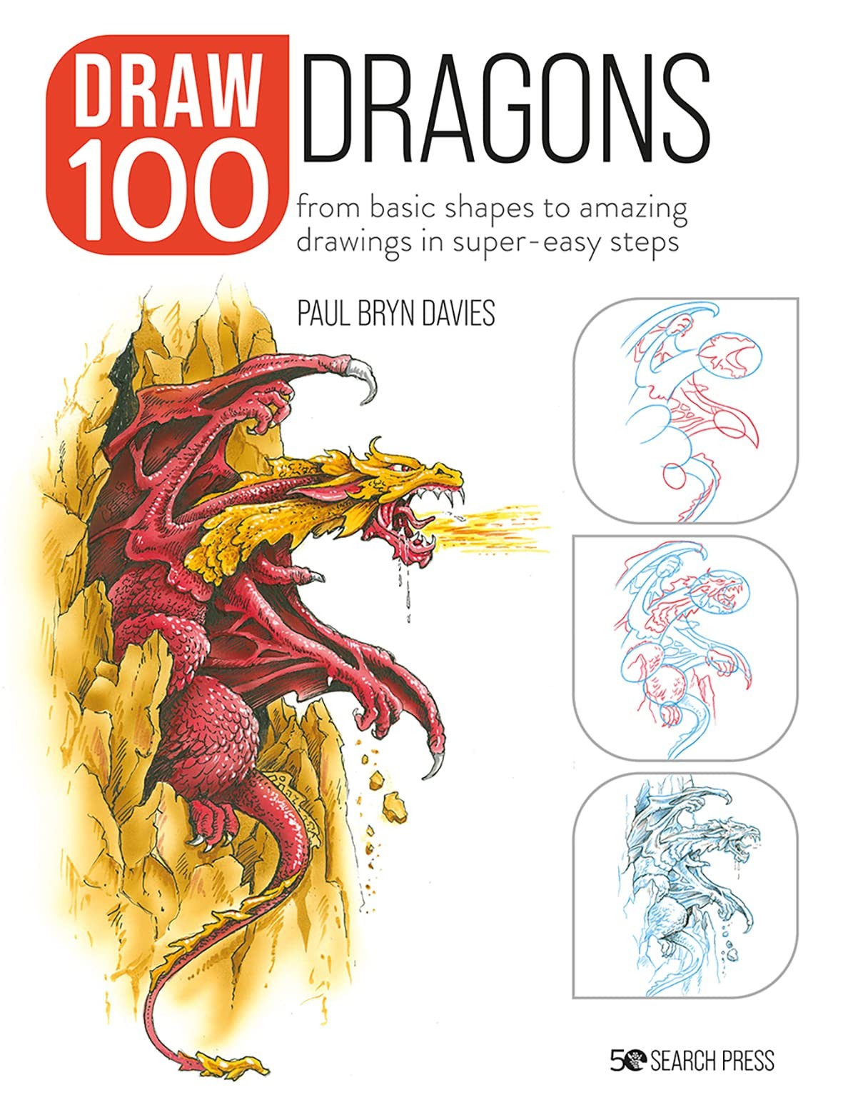Draw 100: Dragons by Paul Bryn Davies (Paperback Book) - Image 8