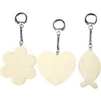 Creativ Company - Versier Je Houten Sleutelhanger 3St. Neu
