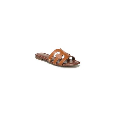 Women's Bay Slip-On Flat Leather Casual Sandals Saddle Leather