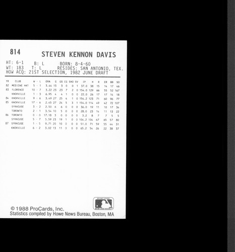 1988 ProCards Syracuse Chiefs - You Pick 1 - Minor League AAA Toronto Blue Jays - Picture 23 of 55