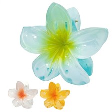 1PCS Women Girls Hawaiian 3D Flower Hair Clips Plumeria Claw Hair Accessories