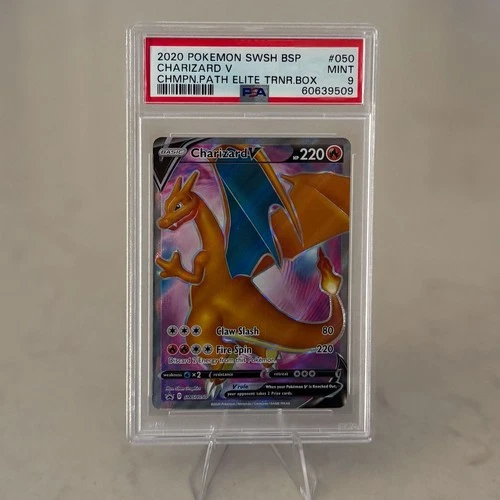 2020 Pokemon SWSH Champion's Path ETB Promo #050 CHARIZARD V PSA 9 MINT Card