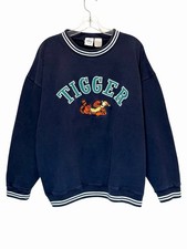 VTG 90s The Disney Store Womens Navy Tigger Embroidered Sweatshirt - Extra Large