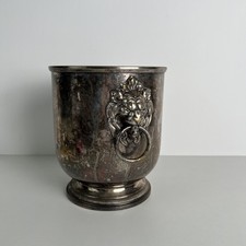 Seau à champagne glace métal argenté - rafraîchissoir vintage, style Empire