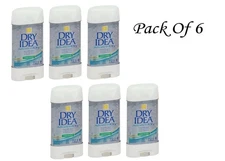 Dry Idea Antiperspirant Deodorant Gel Unscented (Pack Of 6)