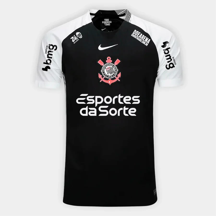 Corinthians Away Sponsor Soccer Football Jersey Shirt 2026 - 2027 Nike Brazil!