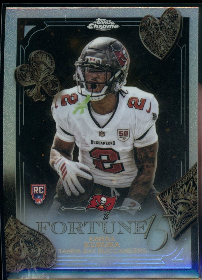 2025 Topps Chrome #F15-21 Emeka Egbuka Fortune 15 Refractor