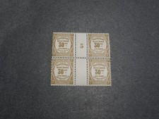 FRANCE BLOC 4 TIMBRES TAXE N°46 NEUF**. COTE 160 EUROS