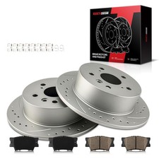 Torchbeam 11.06in Rear Brake Pads Rotors Kit for 2007-2011 Toyota Camry