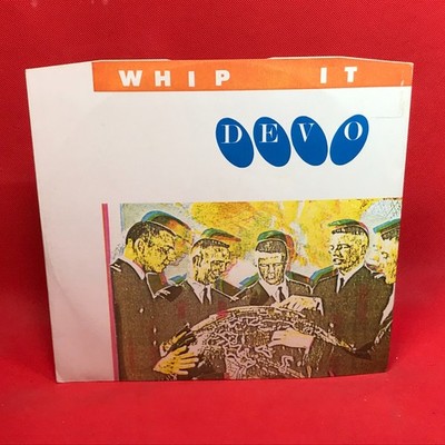 DEVO Whip It 1980 UK 3-track 12'' vinyl single extended Snowball Gates Of Steel
