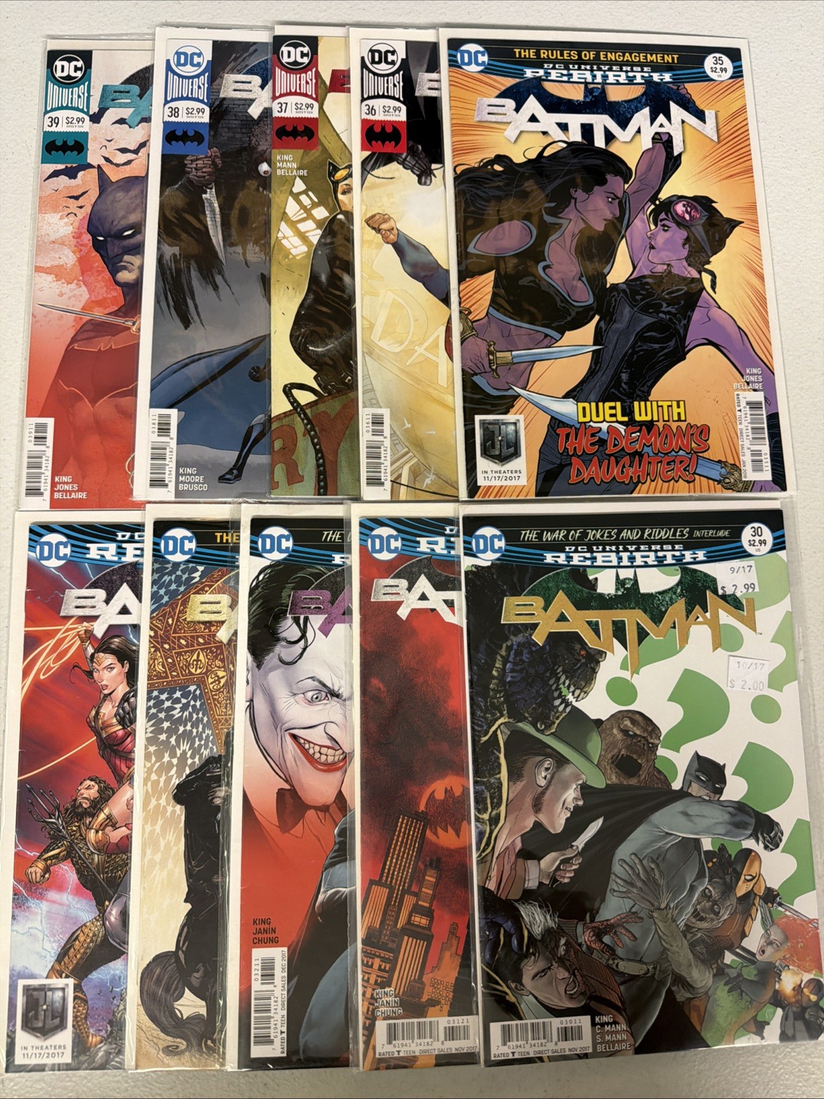 Batman #30 31 32 33 34 35 36 37 38 39 2016 DC Comics Lot Run Set VF/NM *T15
