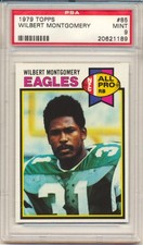 1979 Topps Football Wilbert Montgomery (Rookie Card) (#85) PSA9 PSA