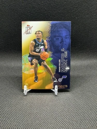 2025-26 Topps Signature Class #5 Isaiah Collier Yellow Chrome #/275