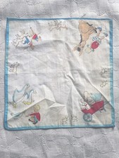 Vintage englisches Kinder Taschentuch. Auf dem Bauernhof. Leichte Vergilbung.