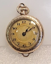 Vintage A. Lecoultre Pendant Or Pocket Watch 15 Jewels 