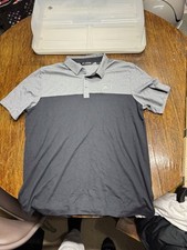 Travis Mathew Polo Shirt Mens Extra Large XL Gray Lightweight Company Golf