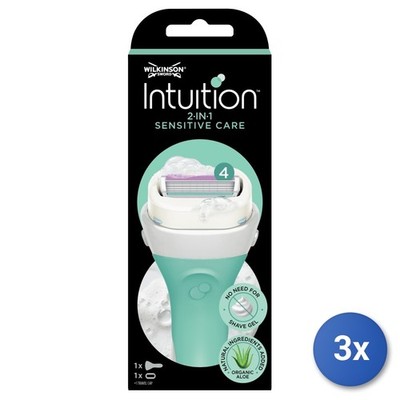 3X Wilkinson Lady Intuition Sensitive 2In1 Rasierklingen Blau MPN 4027800416004