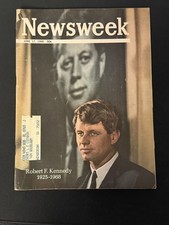 JUNE 17, 1968 NEWSWEEK MAGAZINE - ROBERT F. KENNEDY DEATH ASSASSINATION