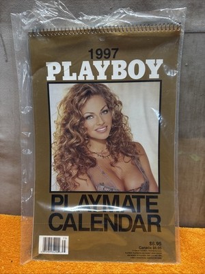 B Vintage 1997 Playboy Playmate Pin Up Calendar In Sleeve & In Tact 12.5 Tx8.5 W