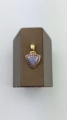 Tanzanite And Amethyst 9ct Gold Pendant Vintage And Hallmarked Natural Tanzanite